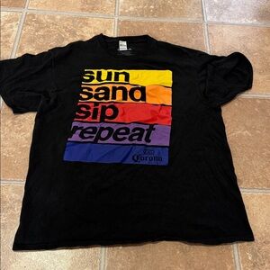 Corona Black Shirt SUN SAND SIP REPEAT official merch short sleeve 100% cotton L